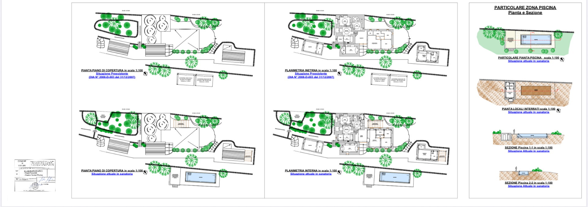 Site planimetry — plans and sections